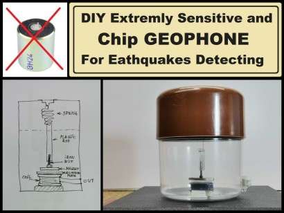 DIY Extremly Sensitive and cheap Geophone sensor for Earthquakes detecting